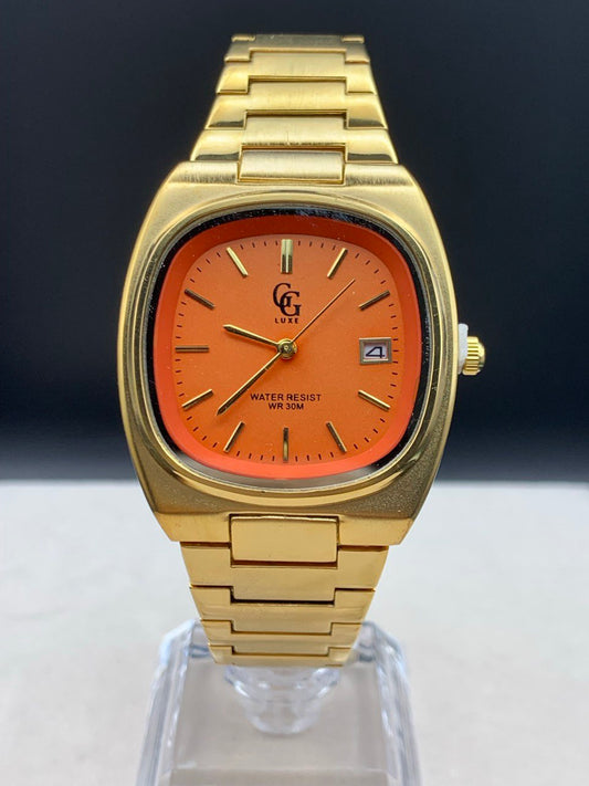 Montre fond Orange cadran 36mm