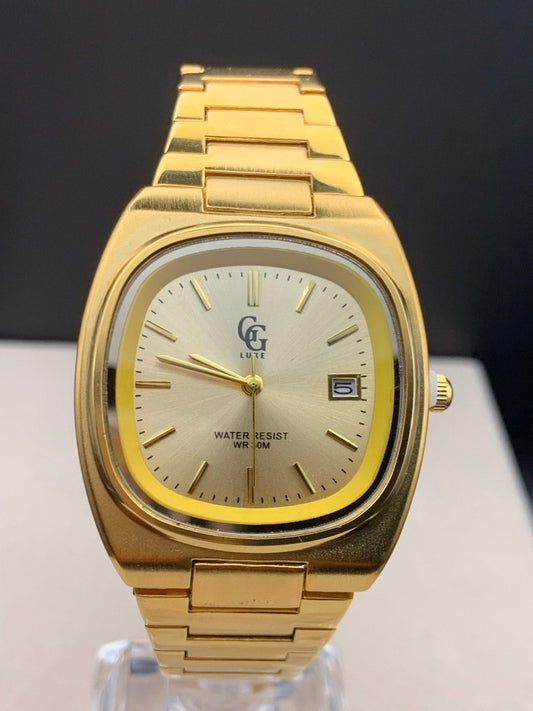 Montre Jaune doré cadran 36mm